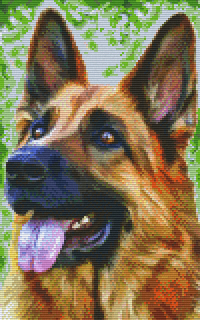 German Shepherd Eight [8] Baseplate PixelHobby Mini-mosaic Art Kit image 0